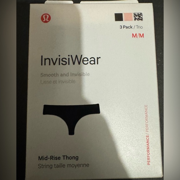 Lululemon InvisiWear Mid-Rise Thong Underwear 3 Pack BNWT - Picture 4 of 5